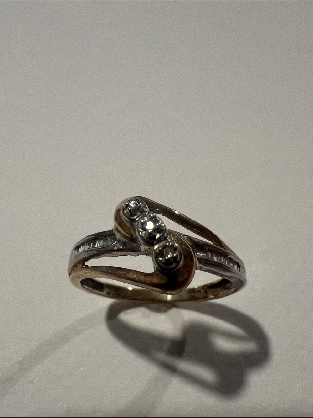 10k Gold Two Tone Diamond Ring